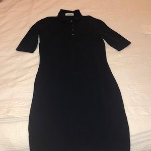 Elbow Sleeve Navy Lacoste Stretch Pique Dress